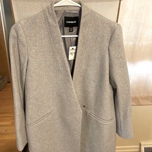 womens Gray trench/pea coat! Never worn. Tags.